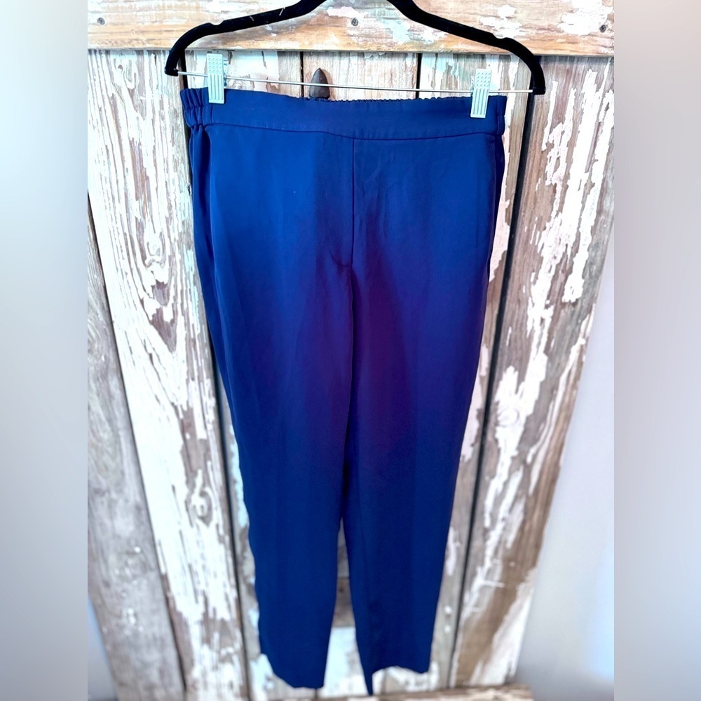 J Crew Jamie Pants Navy Size 6 Front pockets elastic waist